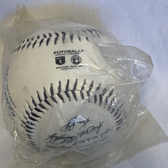 Colorado Rockies Baseball Facsimile Team Autograph Ball Bank One Baylor Mgr 1996 - Picture 8 of 9